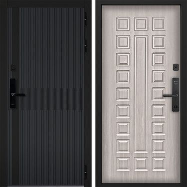 Дверь Command Doors Cyber matrix grey 01 Белая лиственница